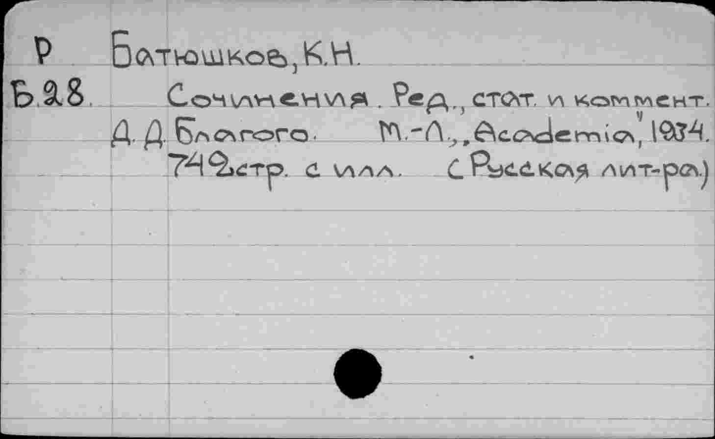 ﻿P
Б 218
Б<хтьошкоь,К.Н.
СоЧк/ЛУА€.V-\V\Я . Рвр,.( CTChT. \л KQPatyieHT.
Д. Д. Ç/лслгого.	W'A^.ûtac^e fnic\ 1284
7Ч0»СТр>. е ИЛЛ___ С.Ръ«2.КС\^ А1ЛТ-р<Л.)